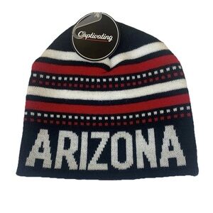 University of Arizona Wildcats Fair Isle Knit Beanie Hat Gray Red Navy